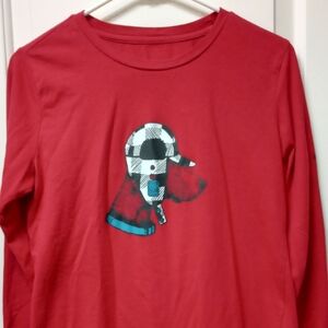 Columbia Women's Long Sleeve Shirt with Dog Graphic